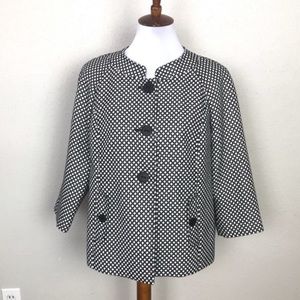 Amber sun patterned cropped pea coat size Medium